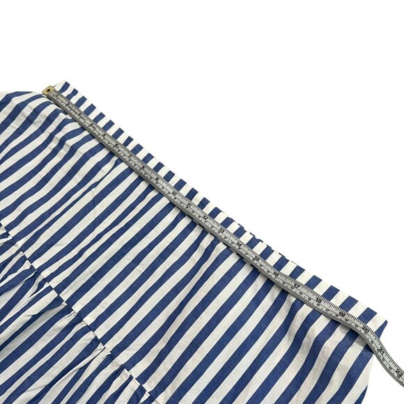 Old Navy Stripe Tiered Midi Skirt Blue XXL Tall Coastal English Countryside‎ - Picture 6 of 7